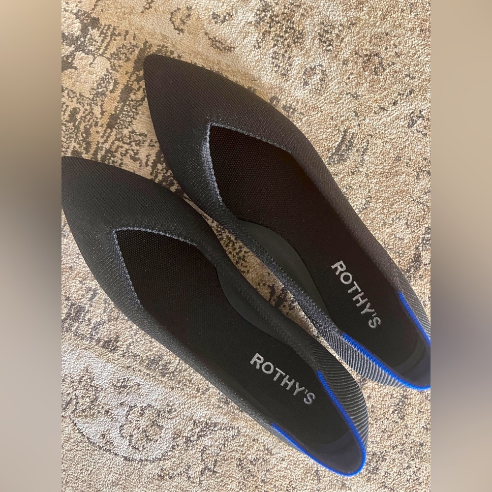 Rothy's Black and Blue Flats